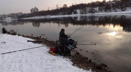 рыбалка ранней зимой на фидер
